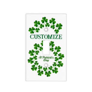 St Patrick's Day Wreath Thunder_Cove  Light Switch Cover