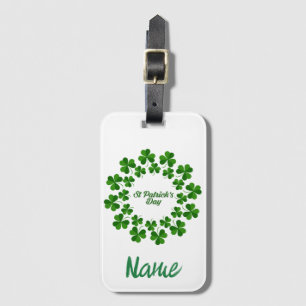 St Patrick's Day Wreath Thunder_Cove Luggage Tag