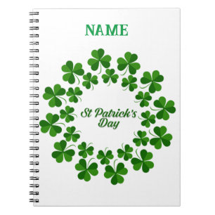 St Patrick's Day Wreath Thunder_Cove Notebook