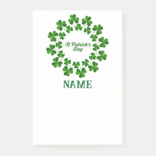 St Patrick's Day Wreath Thunder_Cove Post-it Notes