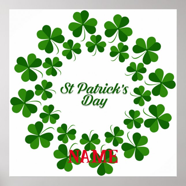 St Patrick's Day Wreath Thunder_Cove Poster (Front)