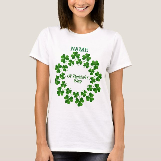 St Patrick's Day Wreath Thunder_Cove  T-Shirt (Front)