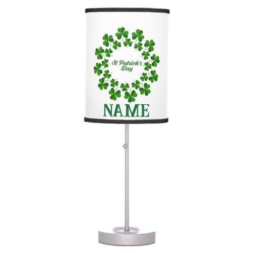 St Patricks Day Wreath Thunder_Cove  Table Lamp