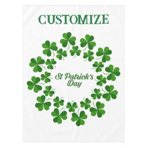 St Patrick's Day Wreath Thunder_Cove  Tablecloth