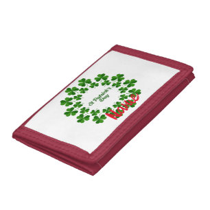 St Patrick's Day Wreath Thunder_Cove   Tri-fold Wallet