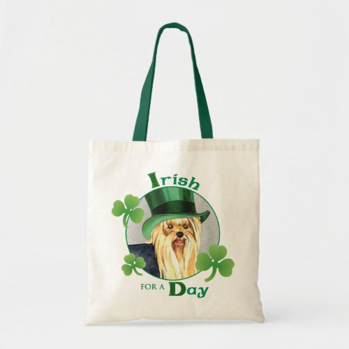 St Patricks Day Yorkie Tote Bag