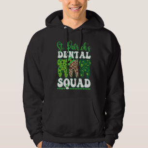 St Patrick's Dental Squad Leopard Tooth For Dentis Hoodie