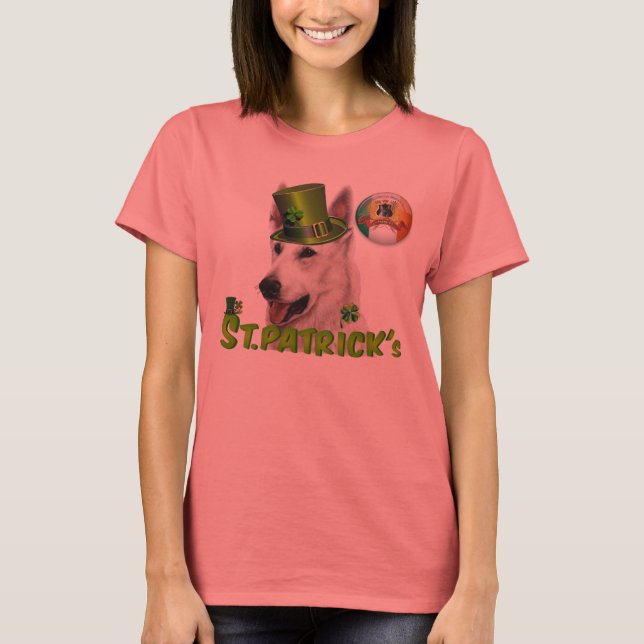 St. Patricks Deutscher Schäferhund Besitzer T-Shirt (Front)
