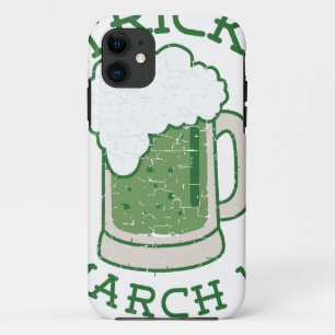 st patricks distressed green beer iPhone 11 case