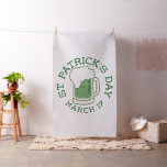 st patricks distressed green beer fabric