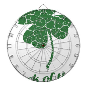 st patricks distressed lucky clover dart board