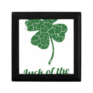 st patricks distressed lucky clover gift box
