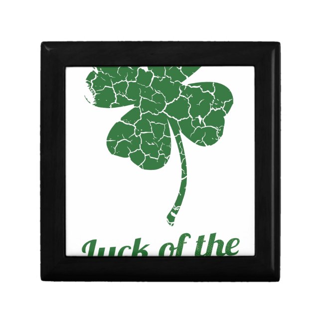 st patricks distressed lucky clover gift box (Front)