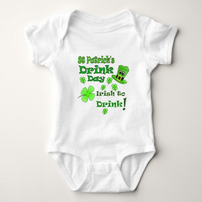 St Patricks Drink Day - I'm Irish Baby Bodysuit (Front)