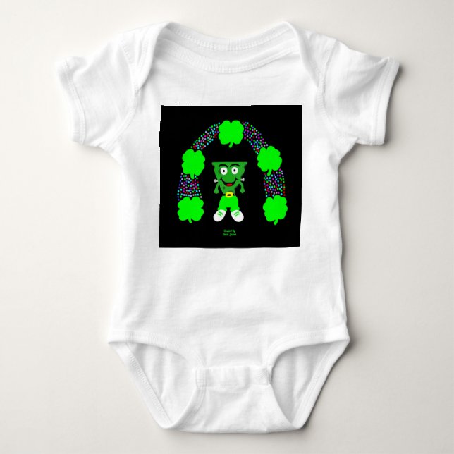 St.  Patrick's FrankenCheese Baby Jersey Bodysuit (Front)