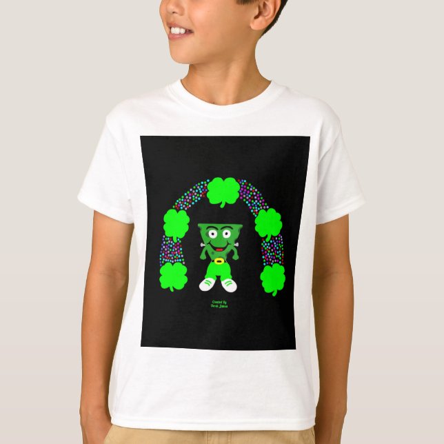 St.  Patrick's FrankenCheese Boys White T Shirt (Front)