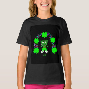 St. Patrick's FrankenCheese Girls Black T Shirt