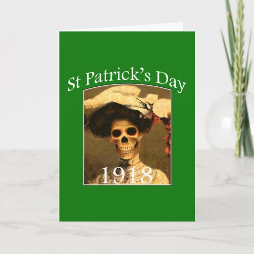 St Patricks Funny Gothic Skeleton Day card