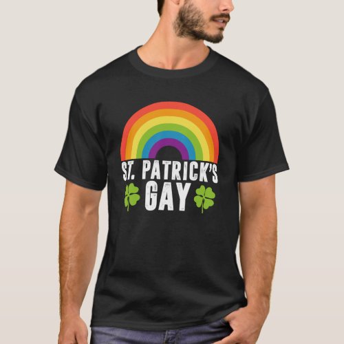 St Patricks Gay Rainbow LGBTQ Pride Irish Gifts  T_Shirt