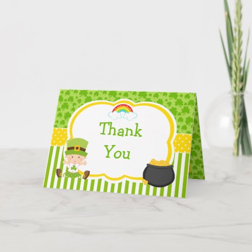 St Patricks Girl Baby Shower  Thank You Card