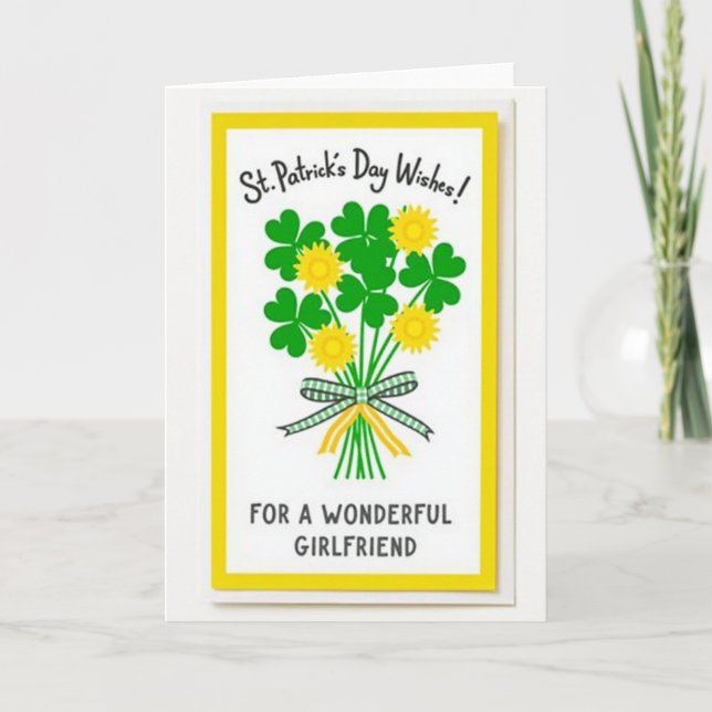 St Patricks Girlfriend Card (Front)