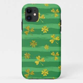 st patricks golden shamrocks iPhone 11 case