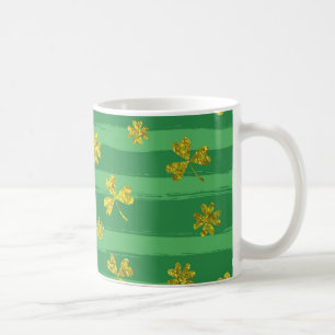 st patricks golden shamrocks coffee mug