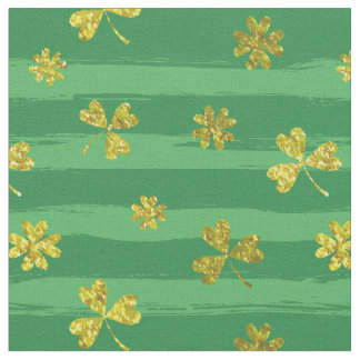 st patricks golden shamrocks fabric