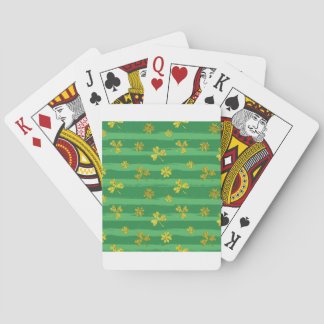 st patricks golden shamrocks poker cards