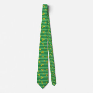 st patricks golden shamrocks tie