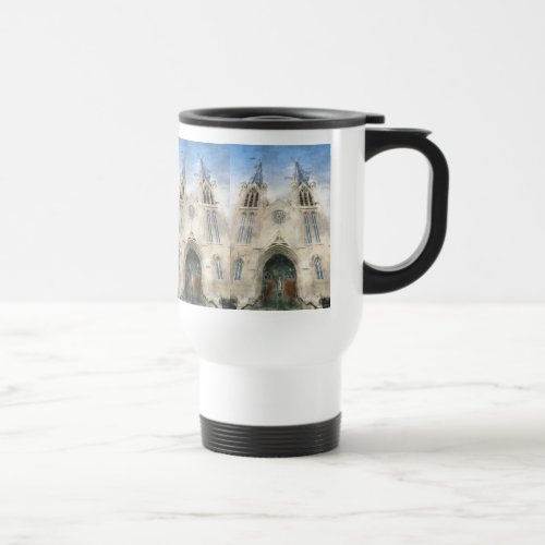 St Patricks Gothic Revival Church Art Travel Mug