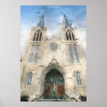 St Patrick's Gothic Revival Church Painting