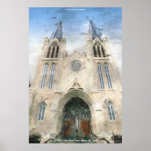 St Patrick's Gothic Revival Church Painting Poster