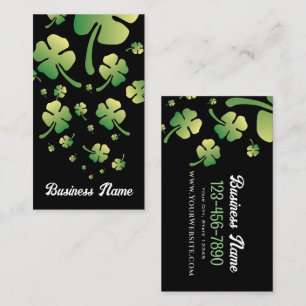 St. Patricks Gradient Clover Business Card