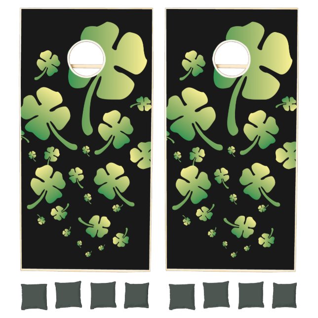 St. Patricks Gradient Clover  Cornhole Set (Set)