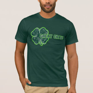 St. Patricks ‘Great Craic’ Shamrock Grunge T-Shirt