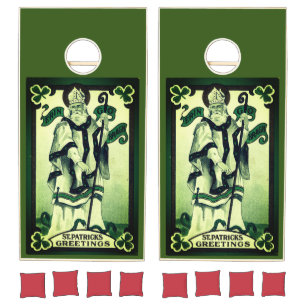 St. Patrick's Greetings (Erin Go Braugh) Cornhole Set