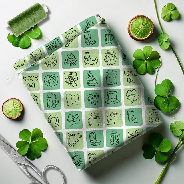 St. Patrick's Hand Drawn Icons ID635 Fabric (Creator Uploaded)