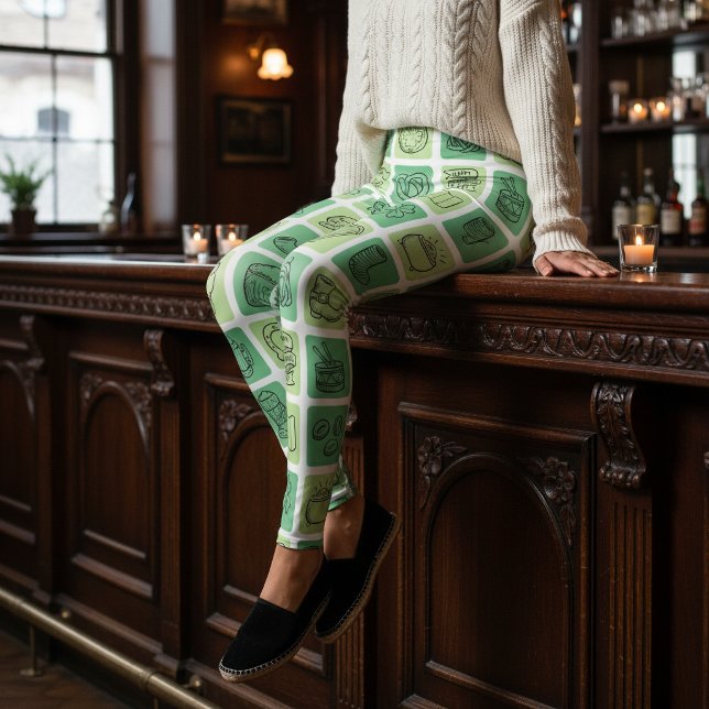 St. Patrick's Hand Drawn Icons ID635 Leggings (Creator Uploaded)