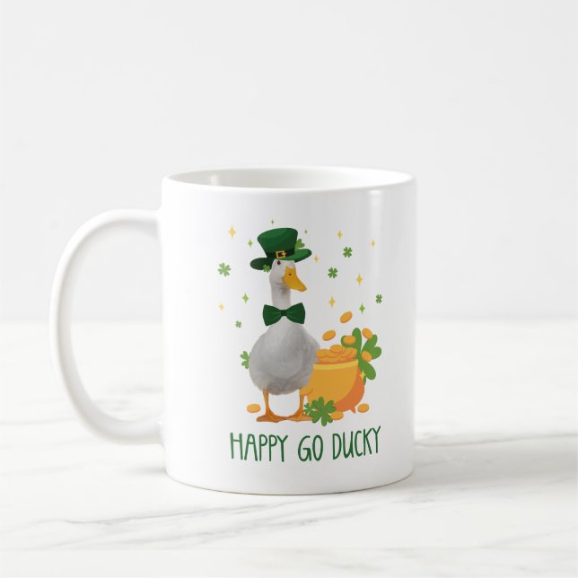 St. Patricks Happy Go Ducky Coffee Mug (Left)