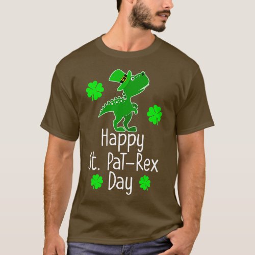St Patricks HAPPY S PAREX DAY Rex Dinosaur Funny B T_Shirt