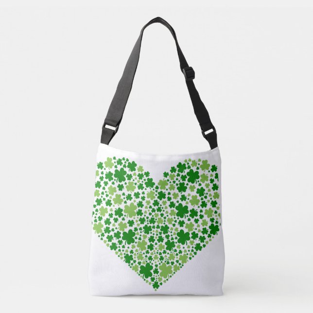 St Patricks Heart Crossbody Bag (Front)