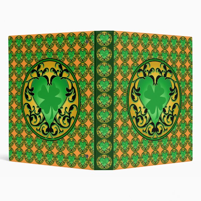 St. Patrick's Heart Lucky Charm Binder (Background)