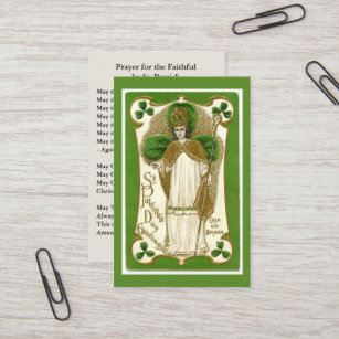 St. Patrick's  Holy Card with Beautiful Prayer