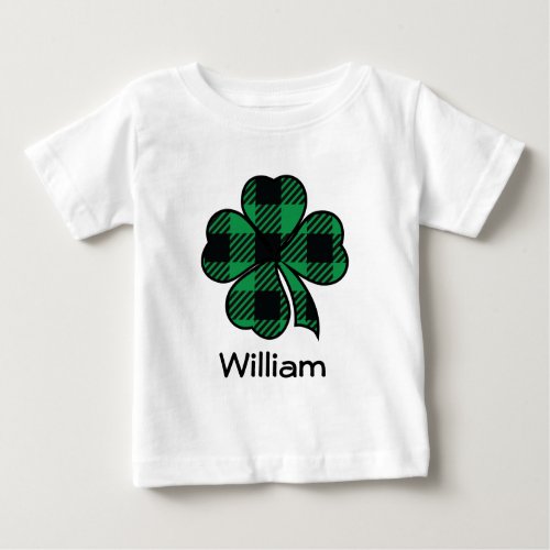 St Patricks Irish Buffalo Plaid Shamrock T_shirt