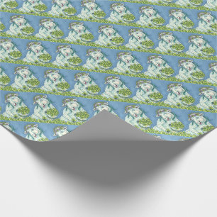 ST. PATRICK'S IRISH EWE & SHAMROCKS WRAPPING PAPER