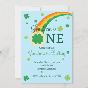 St. Patrick's Irish First 1st Birthday Invitation