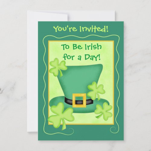 St Patricks Irish for a Day Party Invitation