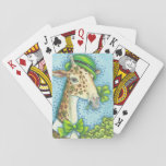 St. Patrick&#39;s Irish Giraffe Playing Cards Poker at Zazzle