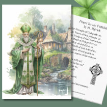 St. Patrick's  Irish Ireland Holy Prayer Card